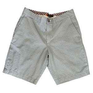 Ben Sherman Men’s 10” Cotton Shorts Navy & White Print Size 30